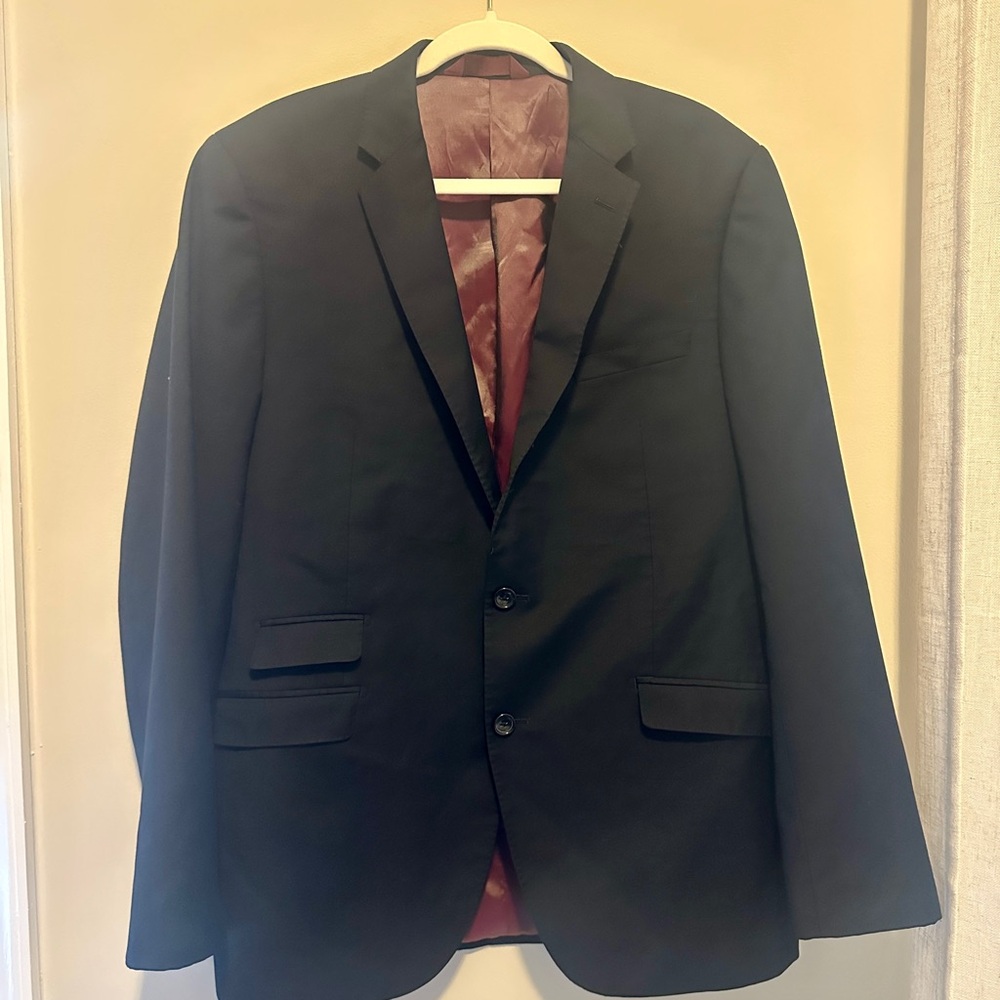 Classic Black Men's Suit Jacket - Size 44
